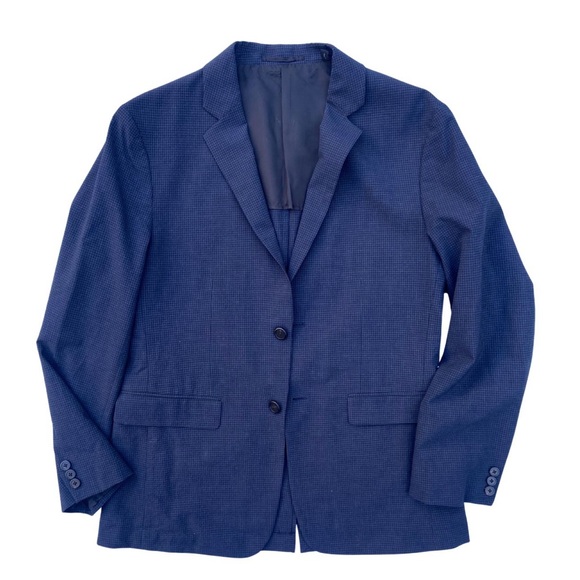 Men’s Theory Clinton Plaid Unstructured Seersucker Blazer - Picture 2 of 10